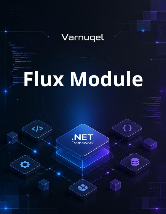 Varnugel Flux Module with NET Framework on a dark background