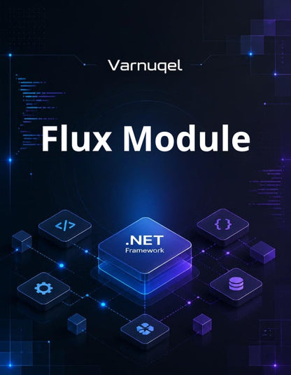 Varnugel Flux Module with NET Framework on a dark background