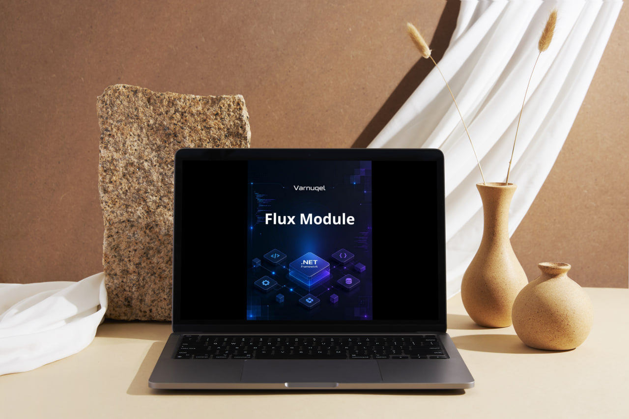 Laptop displaying 'Pulse Guide' on a table with decorative vases and a pillow in the background