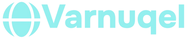 Logo of Varnuqel with a light blue color on a white background