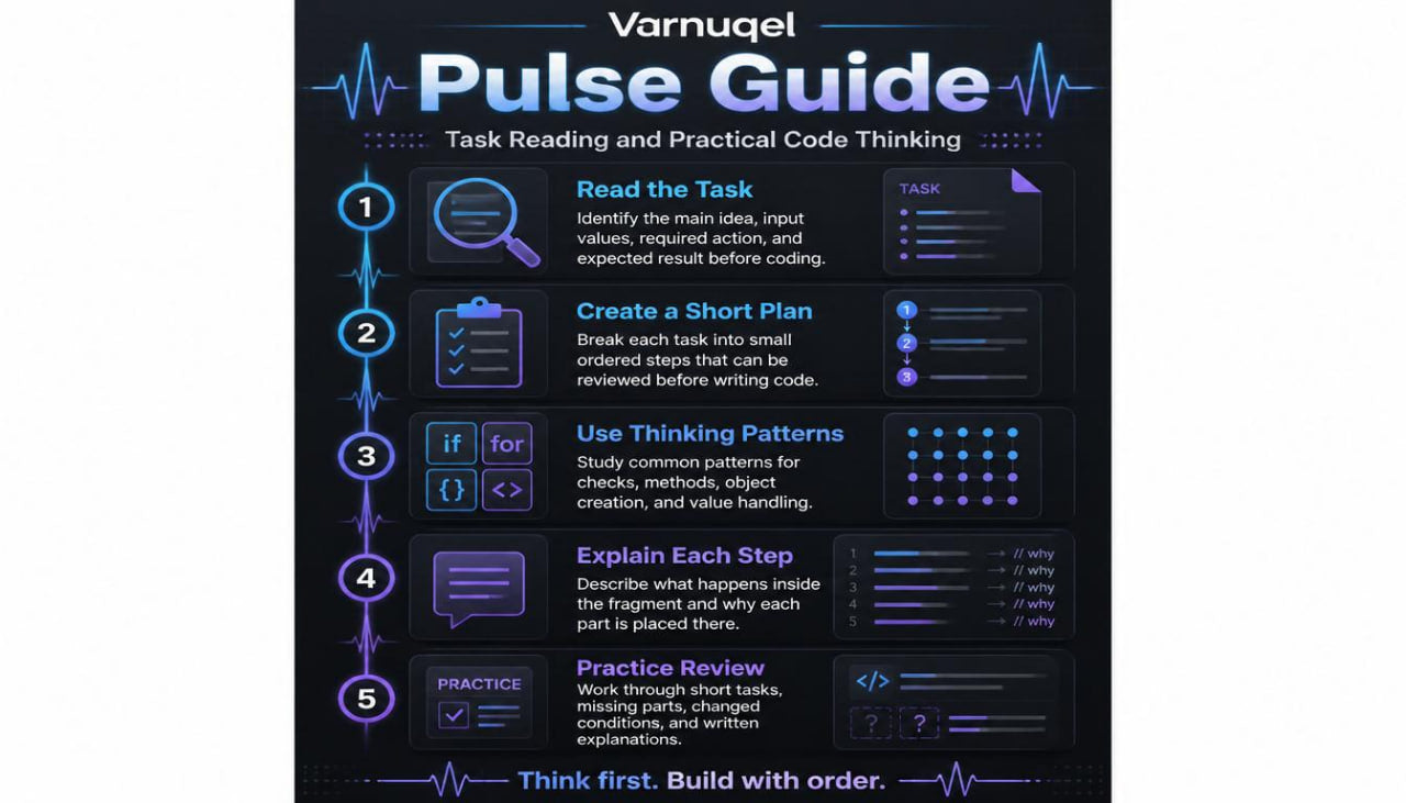 Varnuel Pulse Guide infographic on a black background