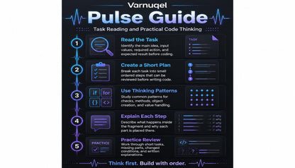 Varnuel Pulse Guide infographic on a black background